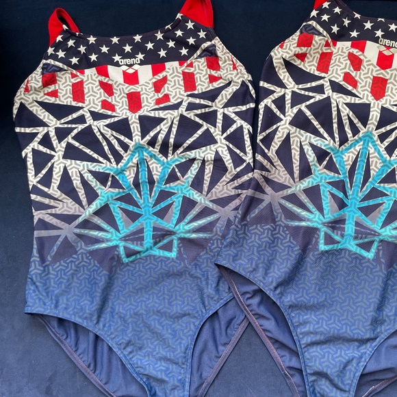 Arena Womens Swimsuit One Piece Bishamon USA Swim Pro Back Maxlife Size 36 - Picture 3 of 9